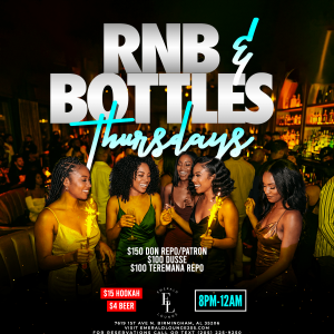 Flyer: R&B and Bottles Thursdays