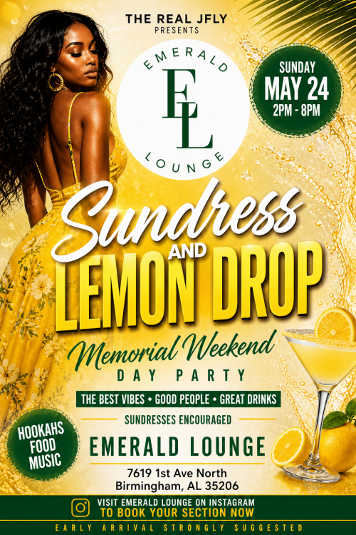 Sundress & Lemon Drop Day Party - Flyer