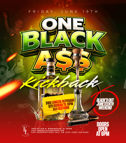 One Black A$$ Kickback - Flyer
