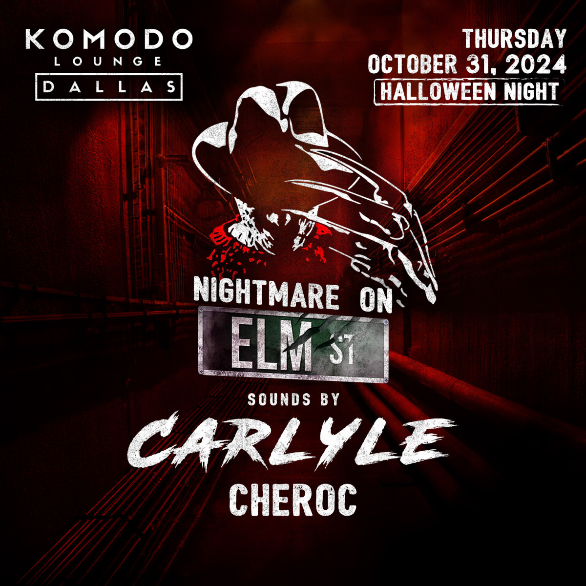 Halloween Night with Carlyle. Cheroc, & Effy - Flyer