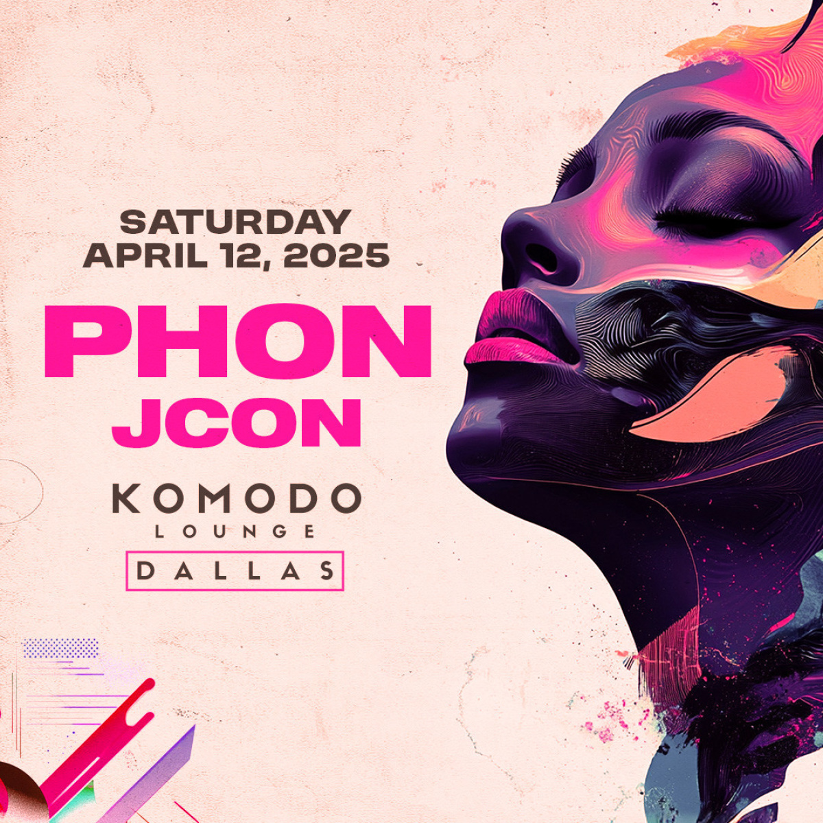 PHON & JCON at Komodo Lounge - Flyer