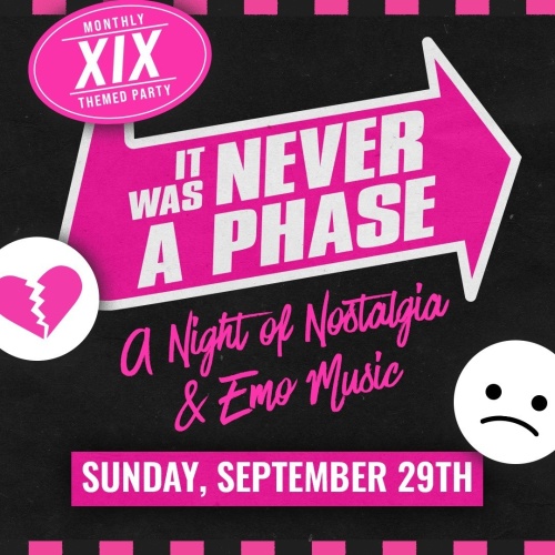 Bottled XIX - It was Never a Phase (Emo Nite) - Flyer