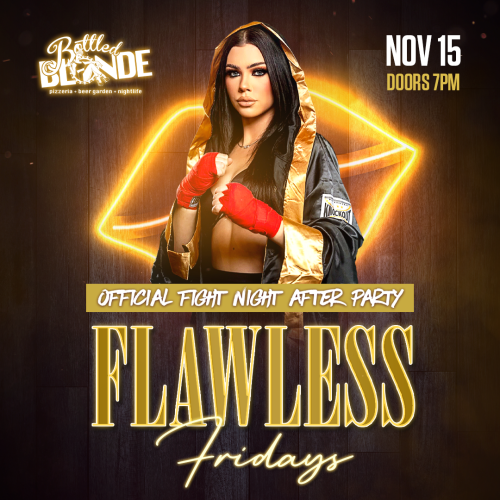 Flawless Fridays: Fight Night After Party - Flyer