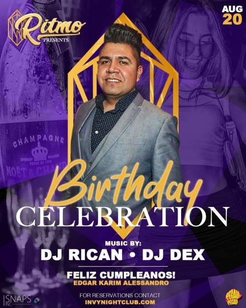 RITMO:    DJ DEX      EDGAR'S BIRTHDAY CELEBRATION - Invy Music Venue
