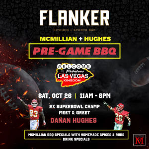 Flyer: McMillian x Hughes & The Kingdom Pre-Game BBQ