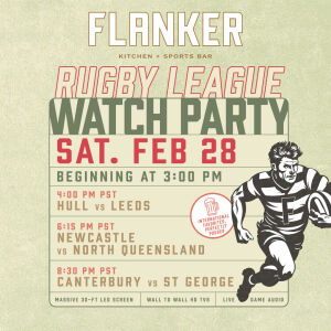 Flyer: Rugby League Watch Party