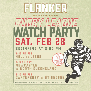 Flyer: Rugby League Watch Party
