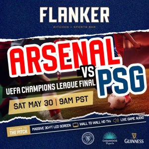 Flyer: The Pitch: Arsenal vs PSG - Championship Game