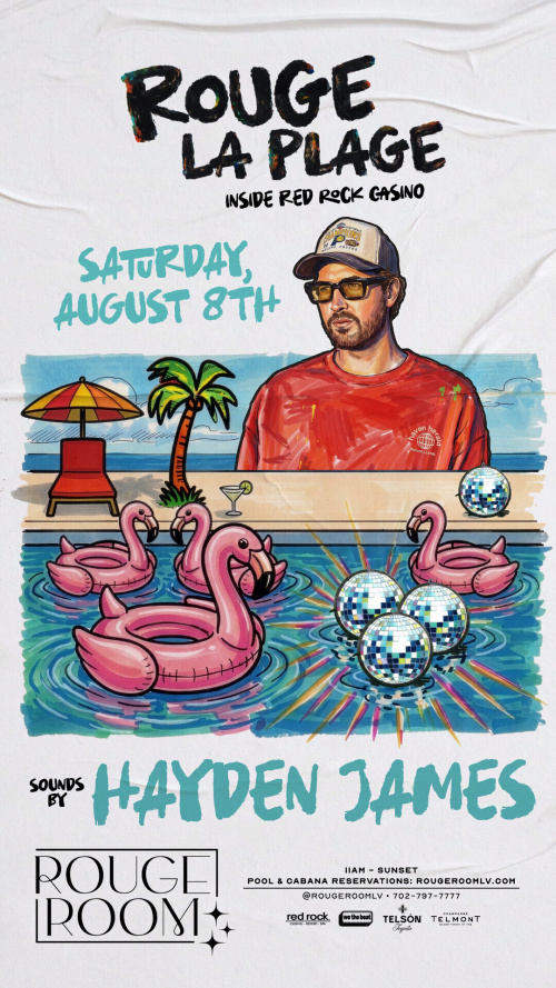 Rouge La plage: Hayden James - Flyer