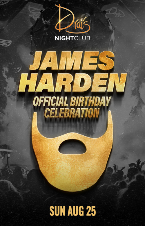 James Harden Official Birthday Celebration - Flyer
