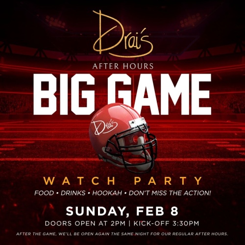 BIG GAME WATCH PARTY - Flyer