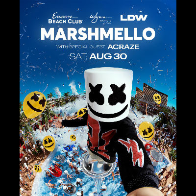 Marshmello w/Special Guest Acraze, Saturday, August 30th, 2025