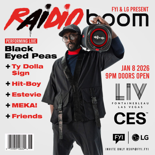 FYI & LG Present Radio Boom: Black Eyed Peas - Flyer