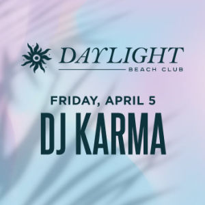 Flyer: DJ KARMA: DAYLIGHT FRIDAYS