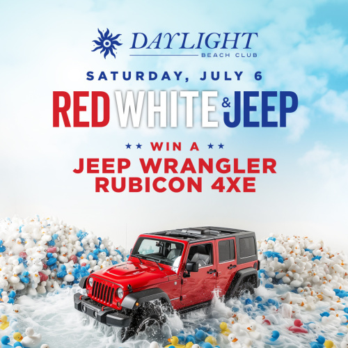 Flyer: RED, WHITE, & JEEP GIVEAWAY