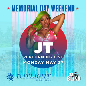 MEMORIAL DAY WEEKEND: JT, Monday, May 27th, 2024
