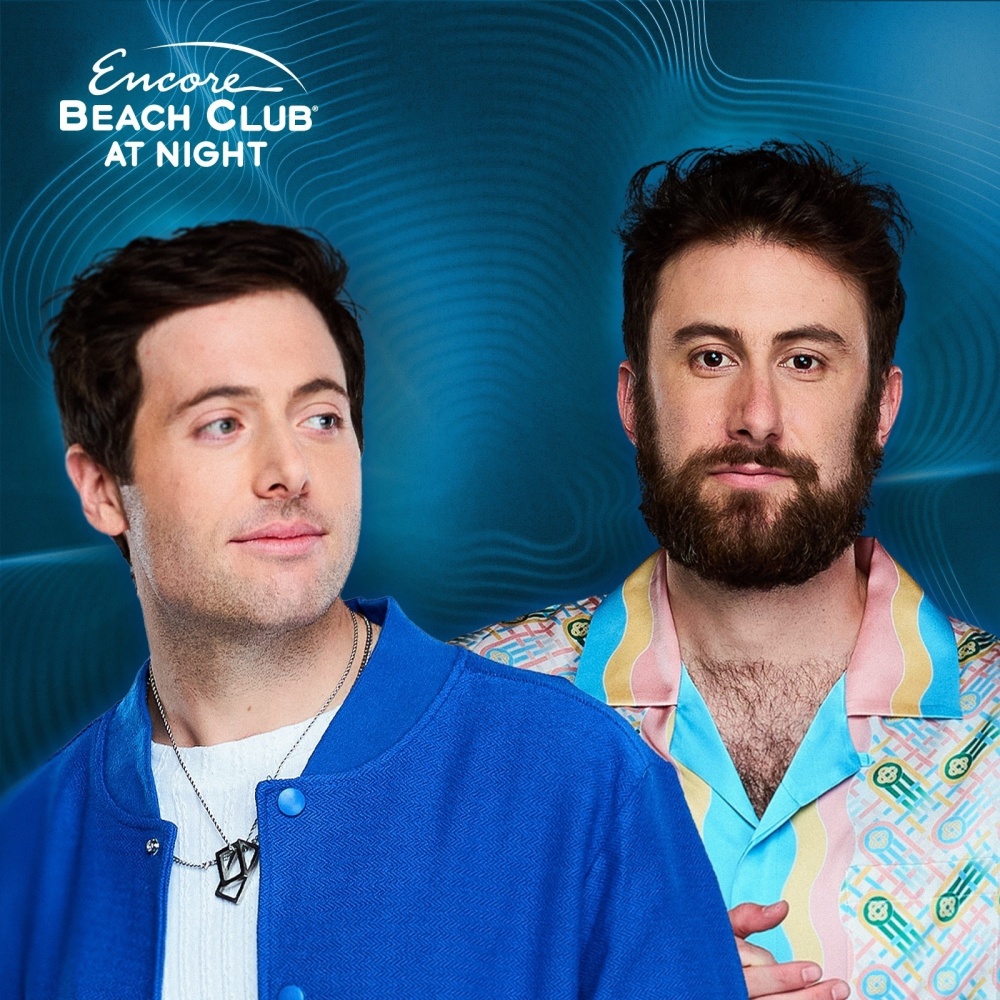 Two Friends at Encore Beach Club At Night Las Vegas thumbnail
