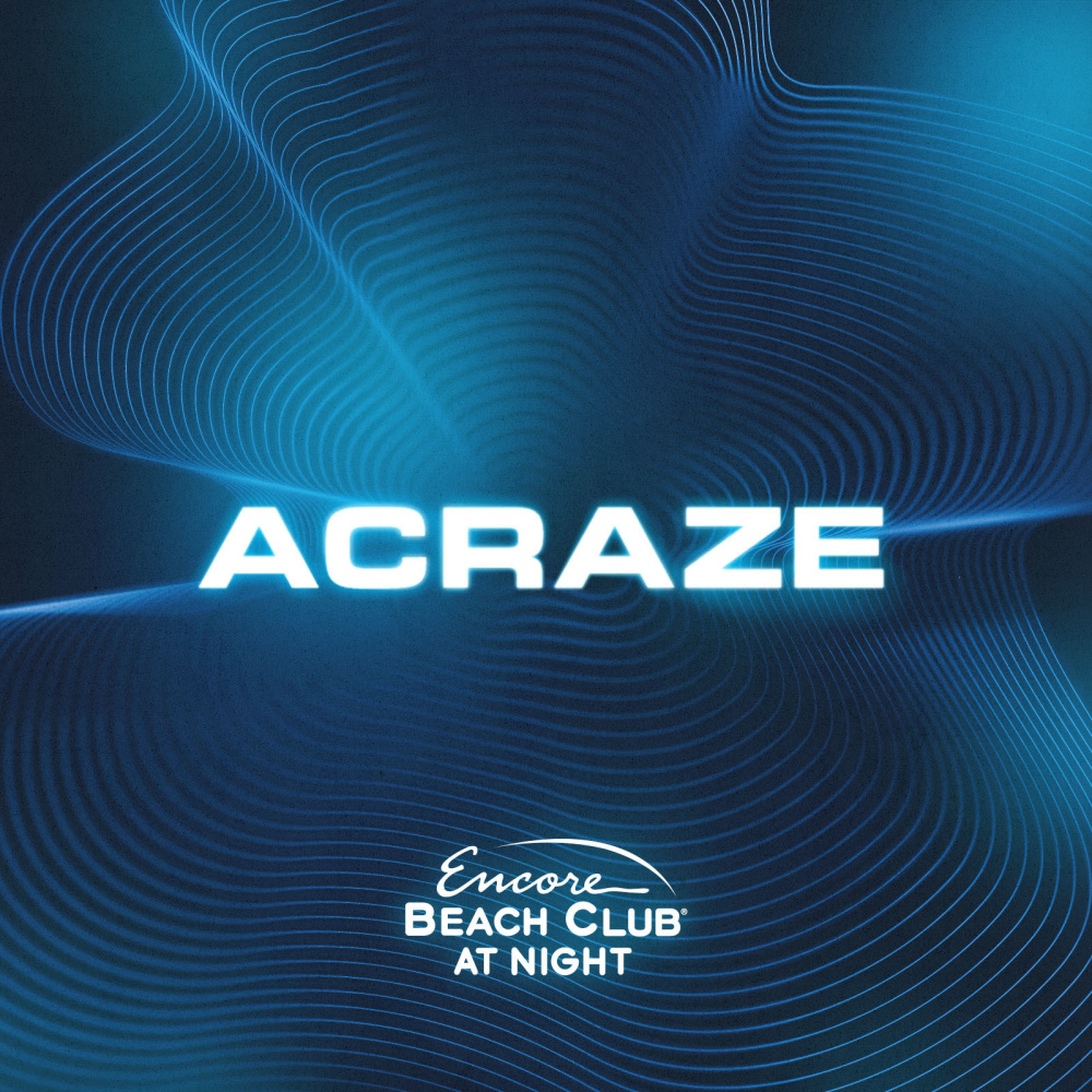 Acraze at Encore Beach Club At Night Las Vegas thumbnail