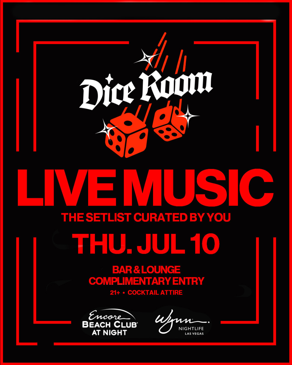 Dice Room at Encore Beach Club At Night Las Vegas thumbnail
