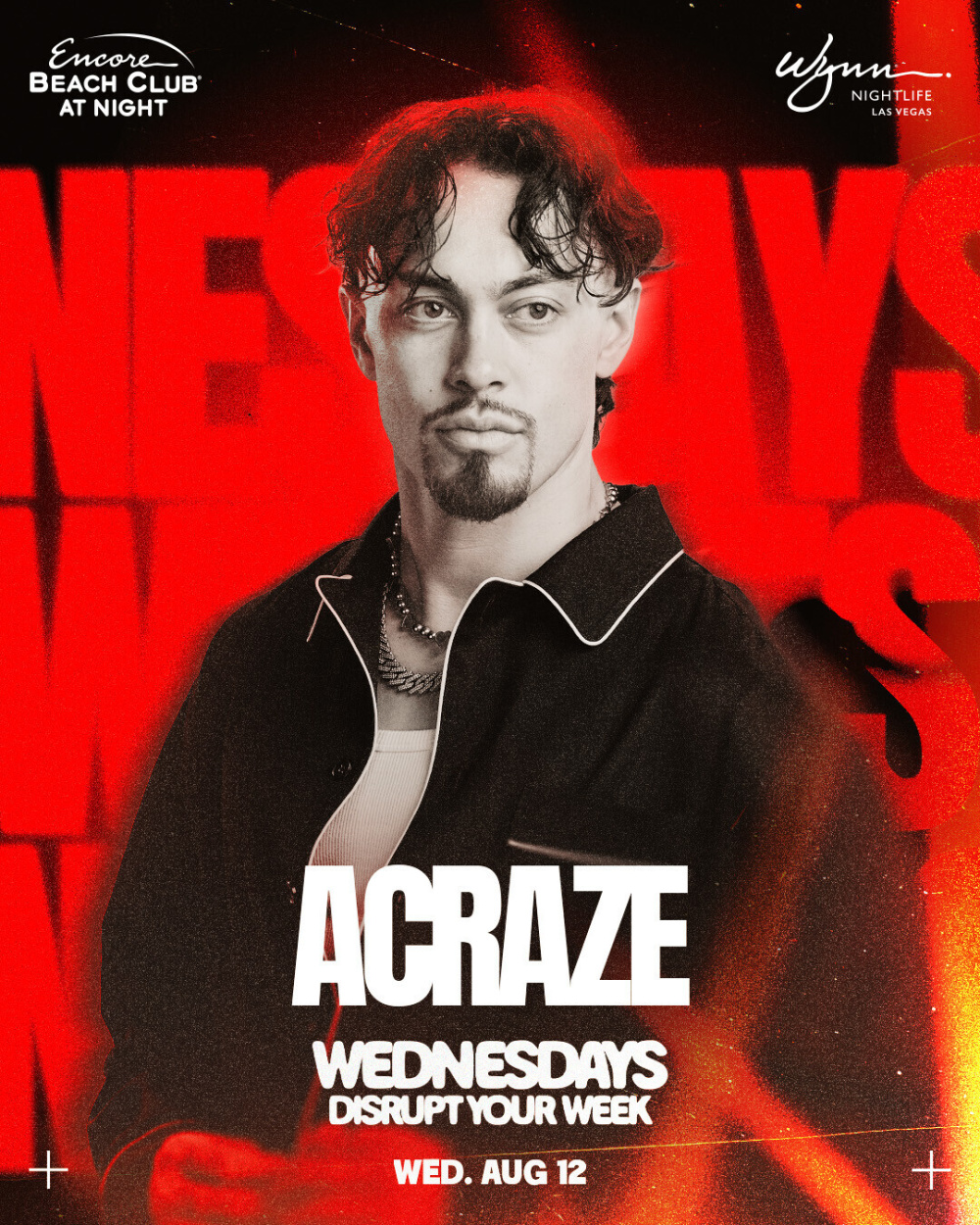 Acraze at Encore Beach Club At Night Las Vegas thumbnail
