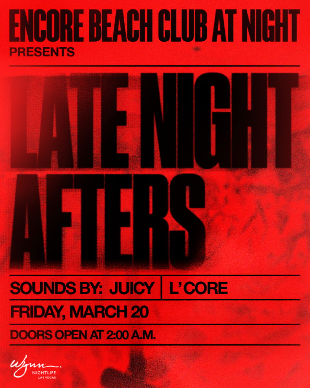 Late Night Afters at Encore Beach Club At Night Las Vegas thumbnail