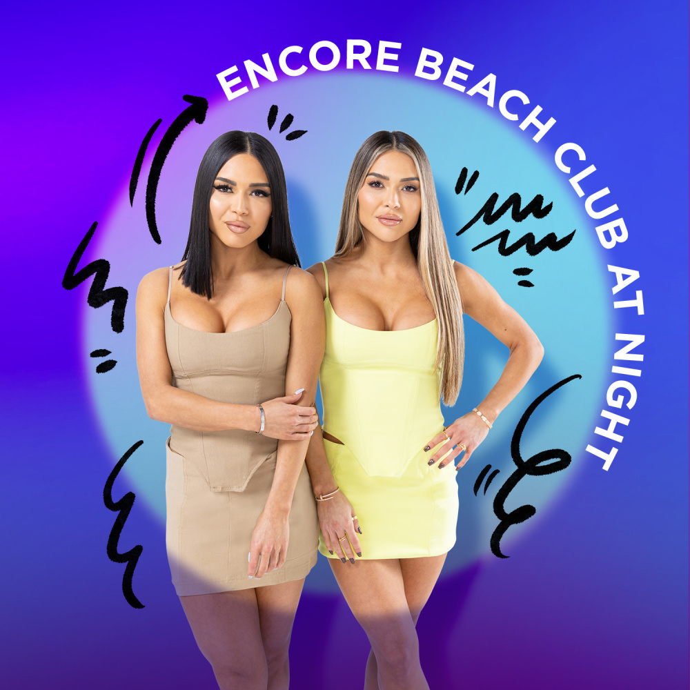 Deux Twins at Encore Beach Club At Night Las Vegas thumbnail