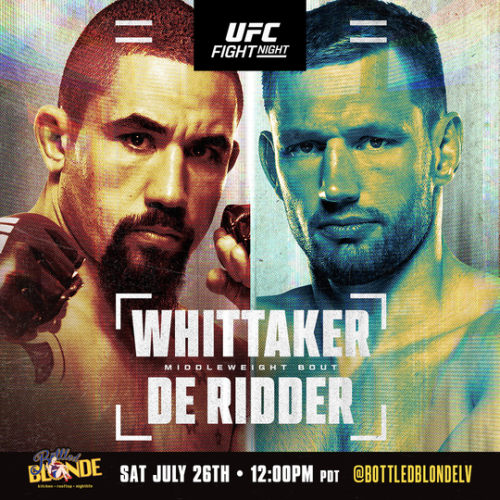 UFC: Whittaker VS De Ridder - Flyer