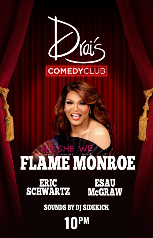 Flame Monroe Late Show - Flyer