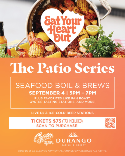 The Patio Series: Seafood Boil & Brews - Flyer