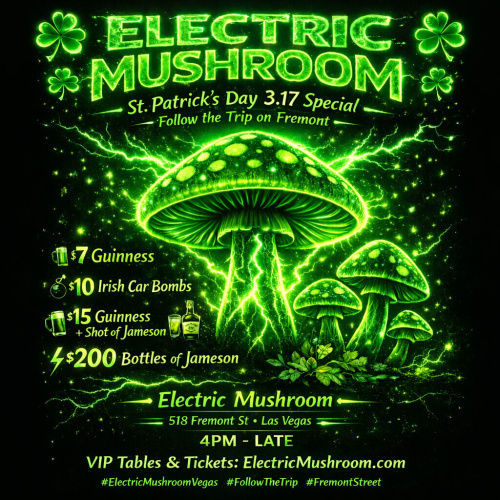 Electric Mushroom St. Patrick's Day Special - Flyer