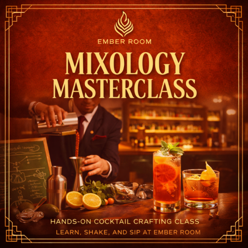 Mixology Masterclass - Flyer