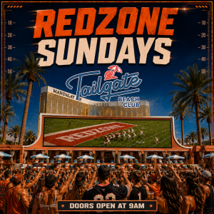 Flyer: REDZONE SUNDAY AT TAILGATE BEACH CLUB
