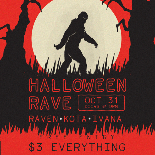 Halloween Rave - Dancing Sasquatch