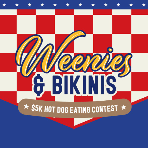 Weenies & Bikinis Hot Dog Eating Contest - Flyer