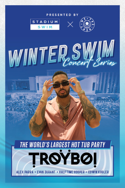 Winter Swim Concert Series featuring Troyboi - Flyer