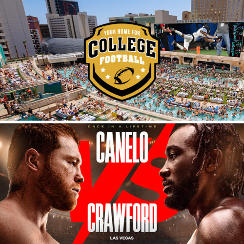 Your Home For College Football and Canelo vs Crawford - Flyer