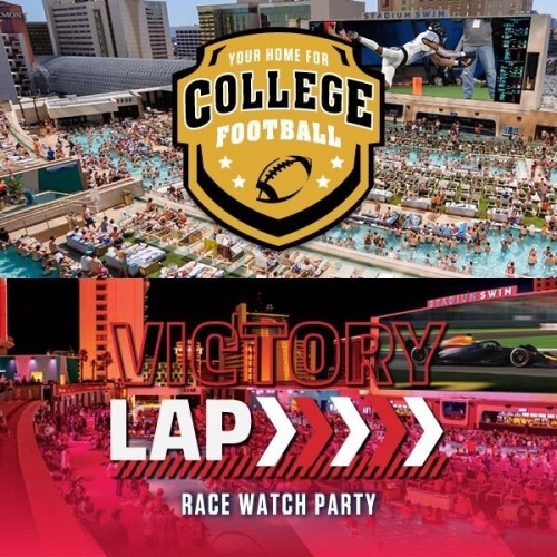 Your Home For College Football / Victory Lap Race Watch Party - Flyer