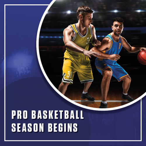 Pro Basketball Season Begins - Flyer