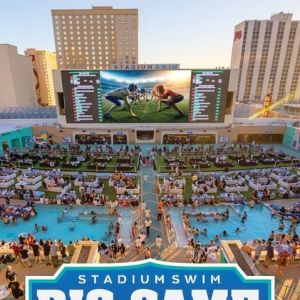 Flyer: Stadium Swim Big Game Viewing Party 2023