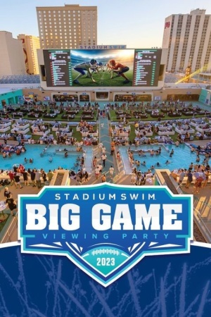 Flyer: Stadium Swim Big Game Viewing Party 2023