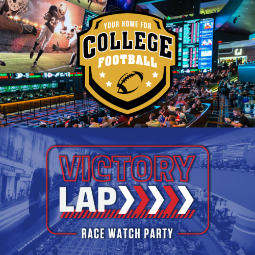 Your Home For College Football / Victory Lap Race Watch Party - Flyer