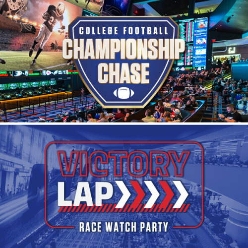 Your Home For College Football / Victory Lap Race Watch Party - Flyer