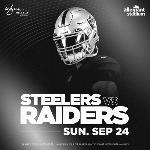 Flyer: NFL: Pittsburgh Steelers at Las Vegas Raiders