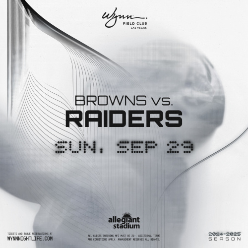 NFL: Cleveland Browns at Las Vegas Raiders - Flyer