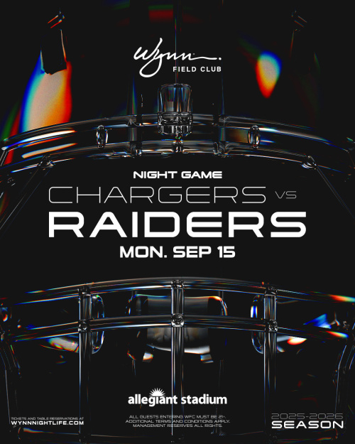 Chargers VS Raiders - Wynn Field Club