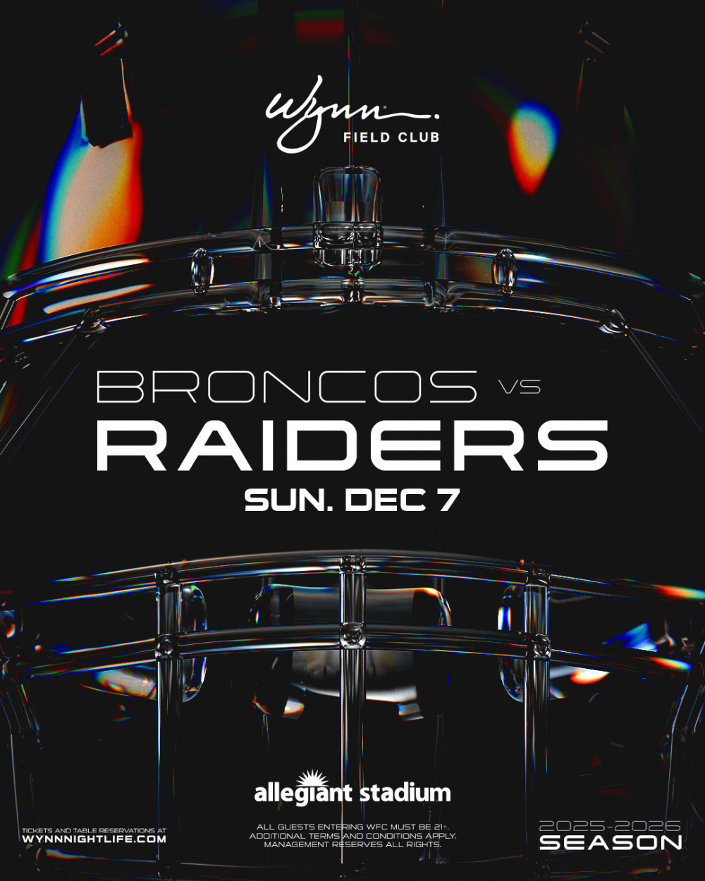 Broncos VS Raiders at Wynn Field Club Las Vegas thumbnail