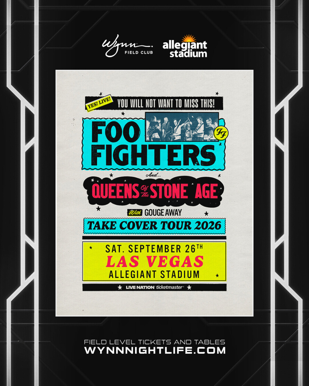 Foo Fighters with Queens of the Stone age at Wynn Field Club Las Vegas thumbnail