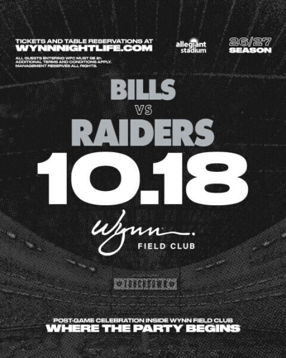 Bills Vs Raiders at Wynn Field Club Las Vegas thumbnail