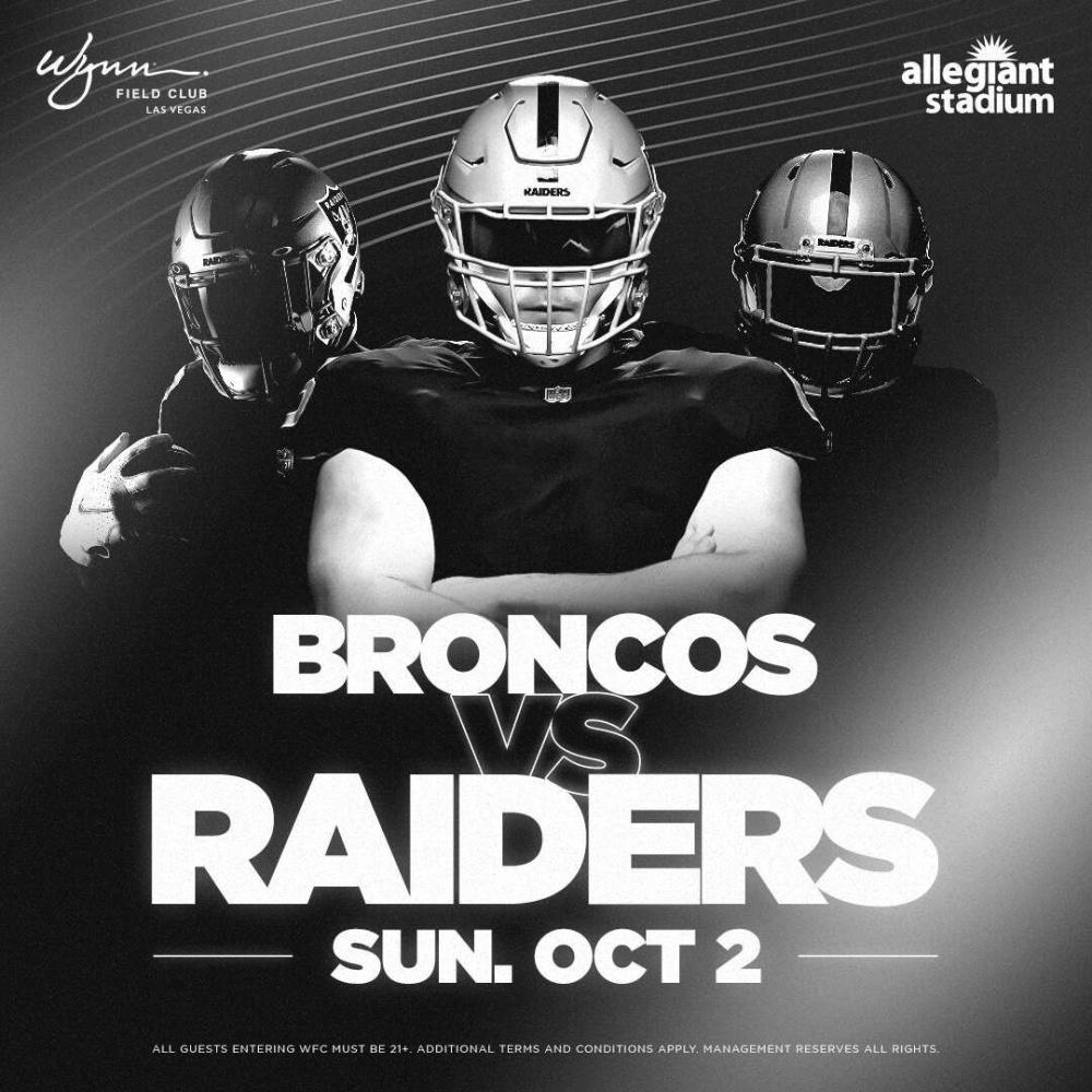 Raiders vs Broncos at Wynn Field Club Las Vegas thumbnail