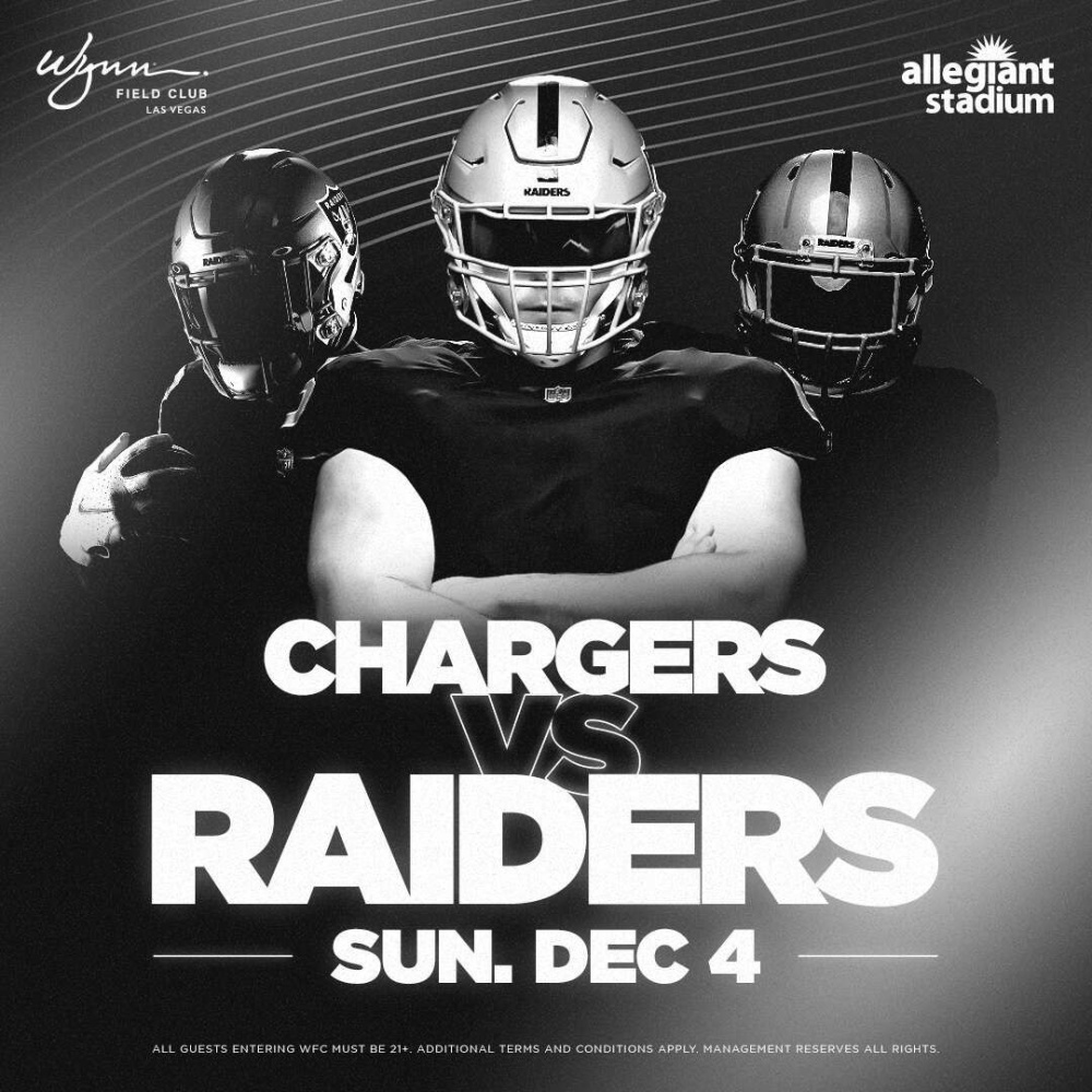 Chargers vs Raiders at Wynn Field Club Las Vegas thumbnail